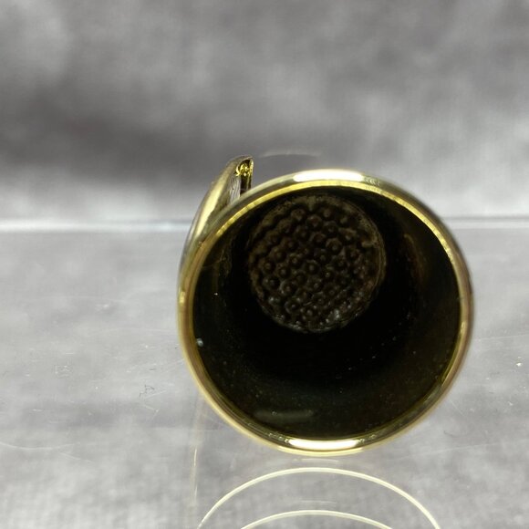 Gold-tone Souvenir Thimble With Rockford IL Cardinal Design Metal Shield - Picture 6 of 7